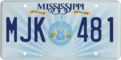 MS license plate MJK481