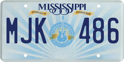 MS license plate MJK486