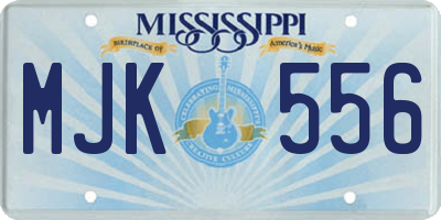 MS license plate MJK556