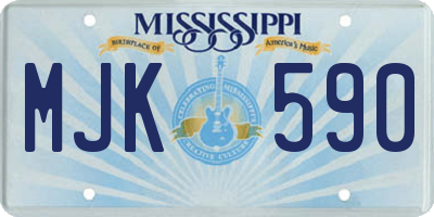 MS license plate MJK590
