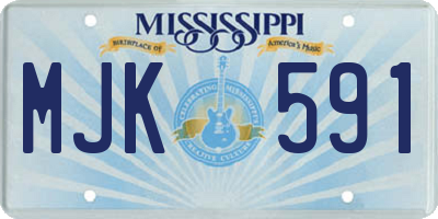 MS license plate MJK591