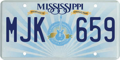 MS license plate MJK659