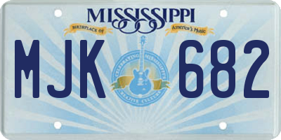 MS license plate MJK682