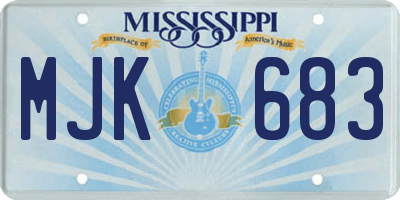 MS license plate MJK683