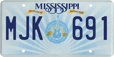 MS license plate MJK691