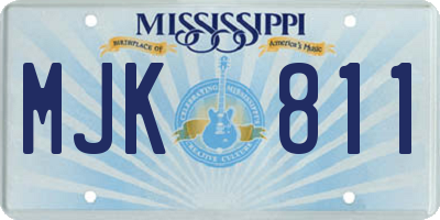 MS license plate MJK811