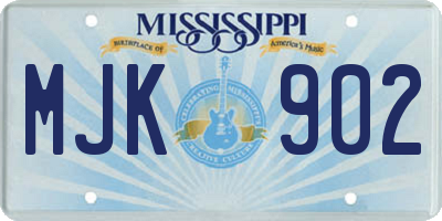 MS license plate MJK902