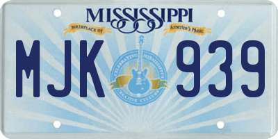 MS license plate MJK939