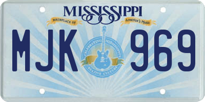 MS license plate MJK969