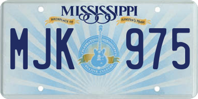 MS license plate MJK975