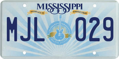MS license plate MJL029