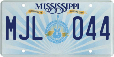 MS license plate MJL044