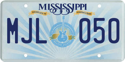MS license plate MJL050