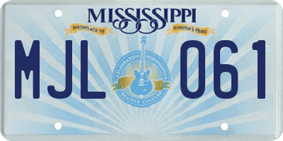 MS license plate MJL061