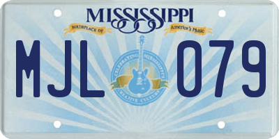 MS license plate MJL079