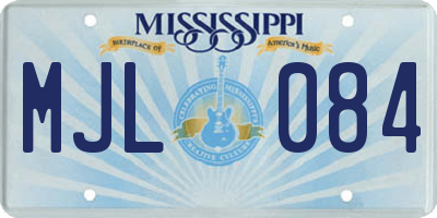 MS license plate MJL084