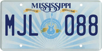 MS license plate MJL088