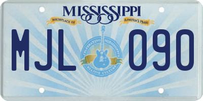 MS license plate MJL090