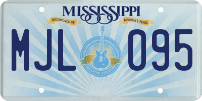 MS license plate MJL095