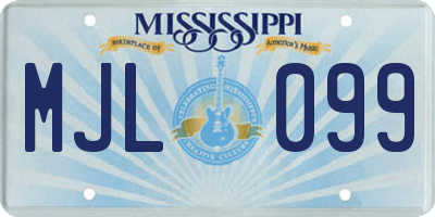 MS license plate MJL099
