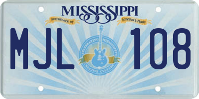 MS license plate MJL108