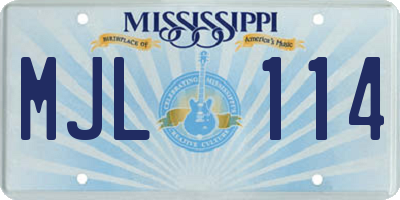 MS license plate MJL114