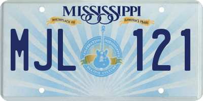 MS license plate MJL121