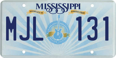 MS license plate MJL131