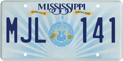 MS license plate MJL141