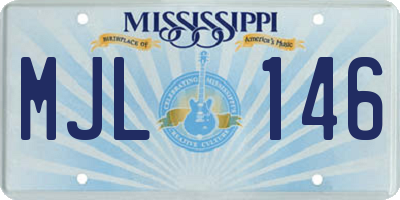 MS license plate MJL146