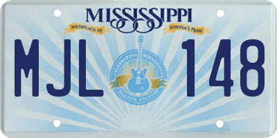 MS license plate MJL148