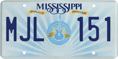 MS license plate MJL151