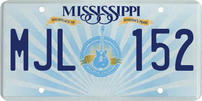 MS license plate MJL152