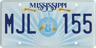 MS license plate MJL155