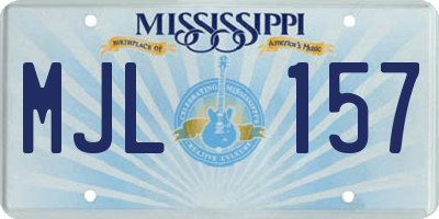 MS license plate MJL157