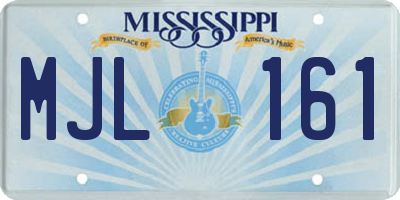 MS license plate MJL161