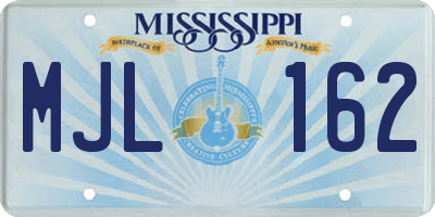 MS license plate MJL162