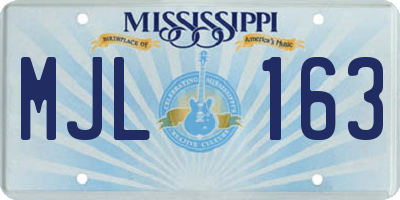MS license plate MJL163
