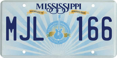 MS license plate MJL166