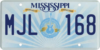 MS license plate MJL168