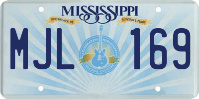 MS license plate MJL169