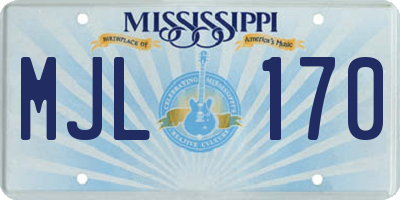 MS license plate MJL170