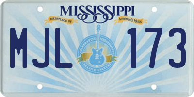 MS license plate MJL173