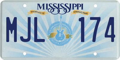 MS license plate MJL174