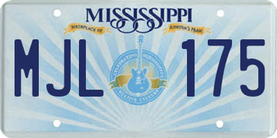 MS license plate MJL175