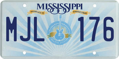 MS license plate MJL176
