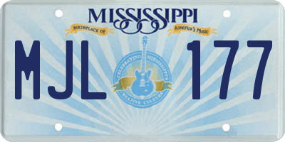 MS license plate MJL177