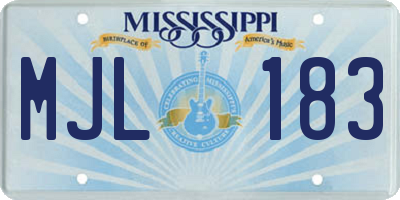 MS license plate MJL183