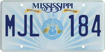 MS license plate MJL184