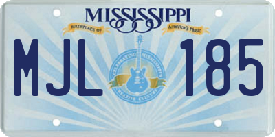 MS license plate MJL185
